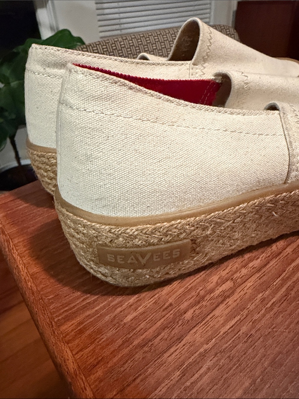 SeaVees Cream Canvas Espadrille Slip-On - Picture 2 of 4